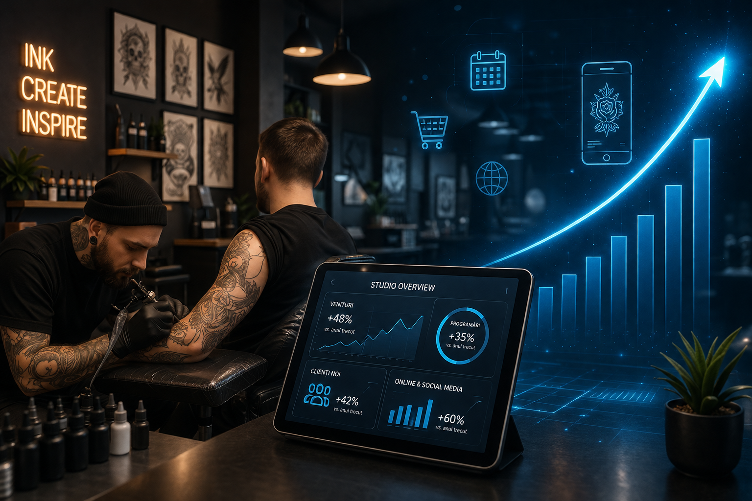 Boom economic și digitalizare în studiourile de tatuaje